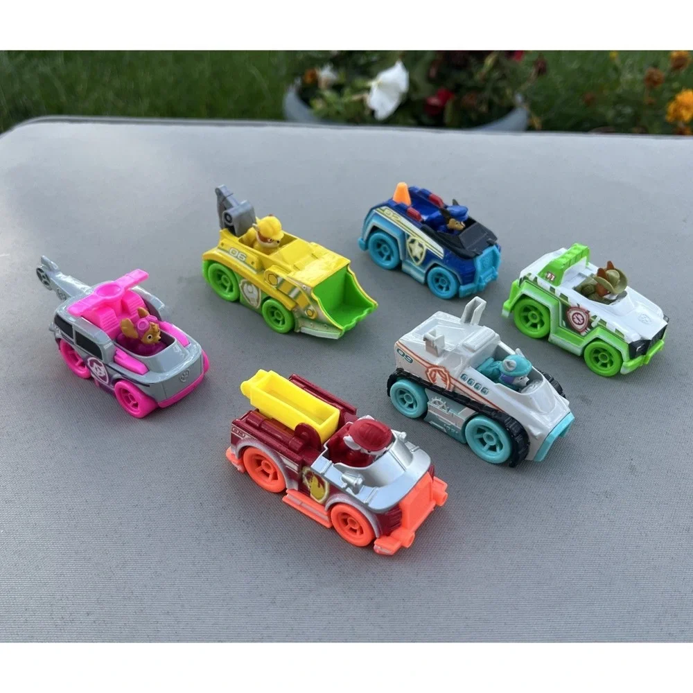 Paw Patrol True Metal Rescue Vehicles Lot Of 6 Skye Chase Rubble Everest Tracker